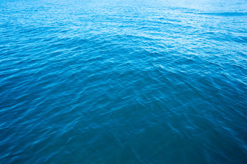 Blue sea surface with waves