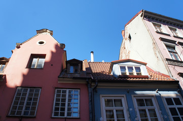 Cityscape buildings of old town of Riga, Latvia