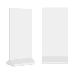 Outdoor advertising POS POI stand banner or lightbox. Vector mock up template ready for your design. 