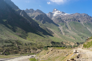 Naklejka premium Beautiful landscape of Kargil valley, Srinagar, Jammu Kashmir, India