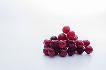 Red grapes with space for copy text