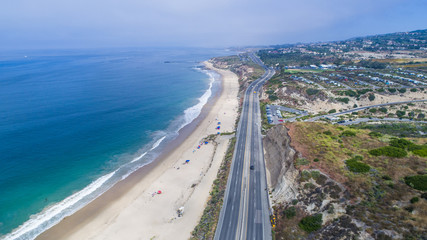 Aerial View of Beautiful Crystal Cove, Orange County