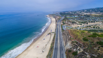Aerial View of Beautiful Crystal Cove, Orange County