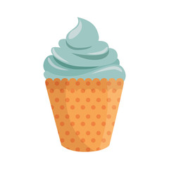 Delicious cupcake dessert icon vector illustration graphic design