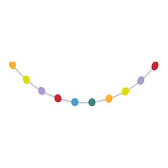 Pennants party decoration icon vector illustration graphic design