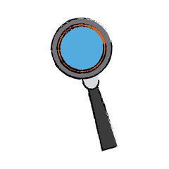 magnifying glass analysis business element icon vector illustration