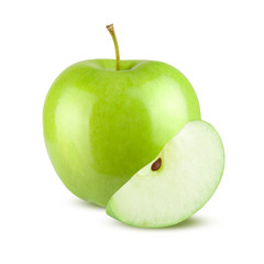 Green apple. Isolated on white background