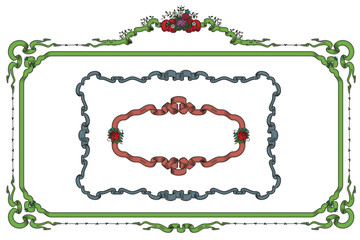 Vintage frame for holiday design. 