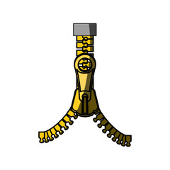 Zipper symbol icon vector illustration graphic design