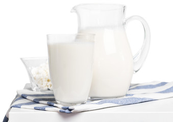 Pitcher  with some milk