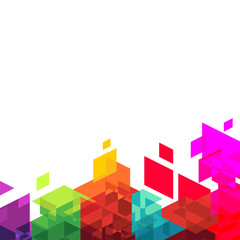 vector illustration of triangle  Multicolored Background