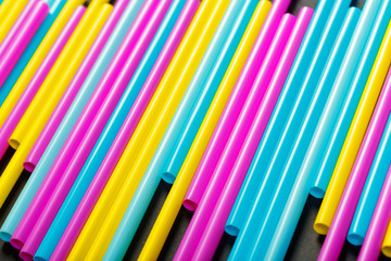 Colorful drinking straws