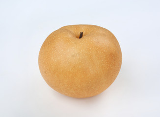 Chinese pear on white background.