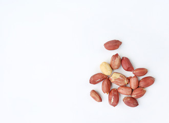 peanut isolated on white background.