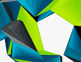 Low poly geometric 3d shape background