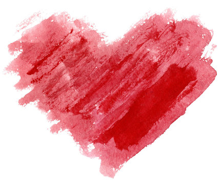 watercolor grunge red heart