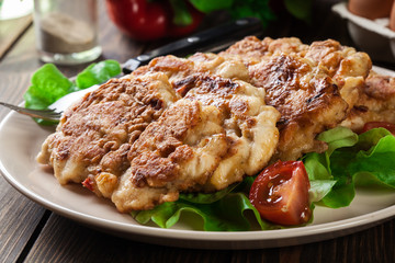 Chicken Medallion with red pepper portions
