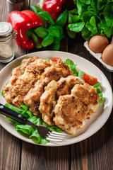 Chicken Medallion with red pepper portions