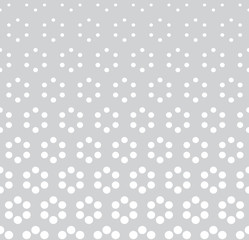 geometric seamless floral halftone vector pattern