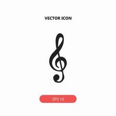 treble clef vector icon