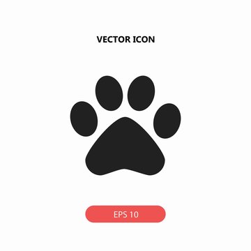 animal paw vector icon