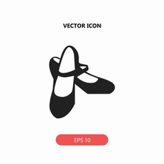 flamenco female shoes vector icon