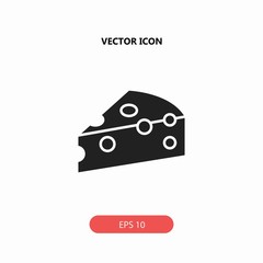 piece of cheese vector icon
