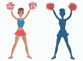 Dancing girl silhouette.