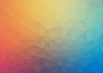 Poster Colorful flat background with triangles © igor_shmel