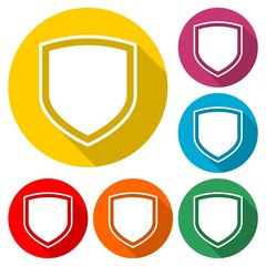 Shield seal frame icon 