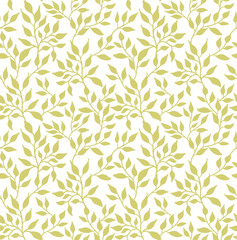 Flowers leaf seamless pattern