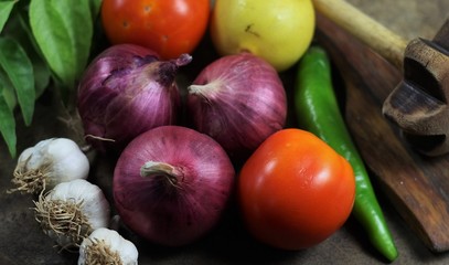 masala - onion , lemon , curry leaf , green chilly 