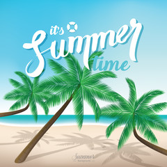 Obraz premium Coconut trees at the beach