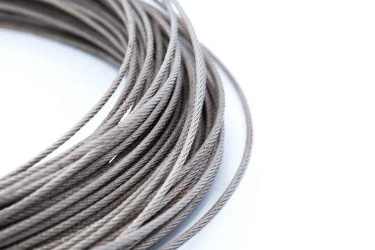 Steel Wire Rope Cable Closeup.