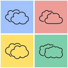 Clouds sky - vector icon.