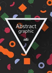 Graphic illustration with geometric pattern. Eps10 Vector illustration.