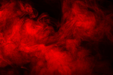 Red smoke texture on a black background