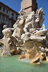 Vierströmebrunnen / Fontana dei Quattro Fiumi auf der Piazza Navona | Rom