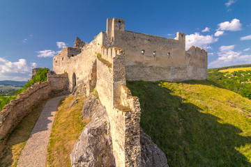 Fototapeta na wymiar Medieval castle Beckov, central Europe, Slovakia.