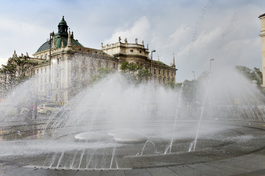 Stachus fountain in Munich, Germany