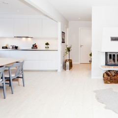 bright clean stylish scandinavian interior with copy space