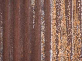 Old Rusty Metal Cracked Paint, Grunge Background