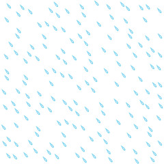 Fototapeta na wymiar Seamless pattern with rain drops. Water drops isolated on white background. Vector illustration.