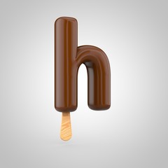 Ice cream letter H lowercase isolated on white background