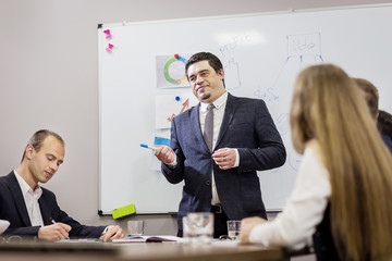 Business People Meeting Conference Discussion Corporate Concept,business team,business partners discussing documents and ideas,Business conference in a modern office,close up