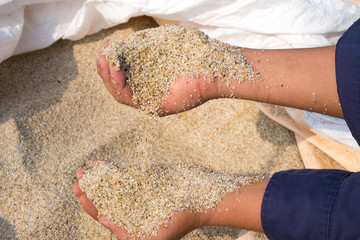 Sand for water filtration systems.water treatment system.