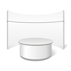 Empty retail stand. Illustration isolated on white background