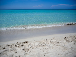 Fototapeta na wymiar blue sea and white sand