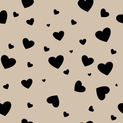 Heart couple seamless pattern
