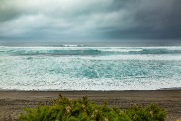Bad weather on the north coast of Sao Miguel Island, Azores